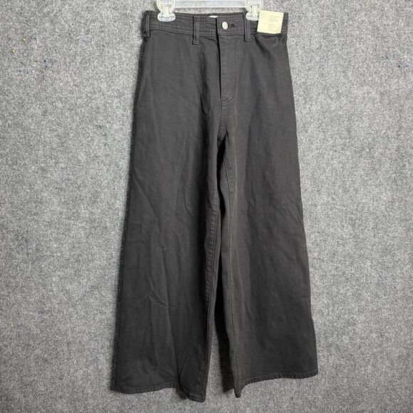NWT Universal Thread Women's 4 Black Sailor Wide Leg Jeans High Rise - Picture 1 of 10